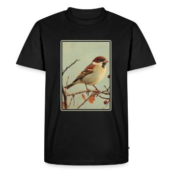 Moineaux Moineau - T-shirt Premium bio Homme - noir - Devant - Nico (187cm)