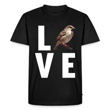 Moineaux Moineau - T-shirt Premium bio Homme - noir - Devant - Nico (187cm)
