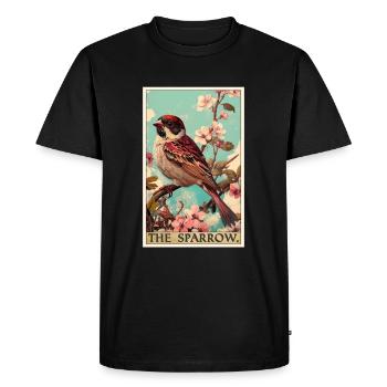 Moineaux Moineau - T-shirt Premium bio Homme - noir - Devant - Nico (187cm)