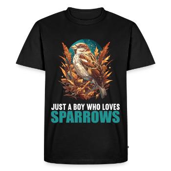Moineaux Moineau - T-shirt Premium bio Homme - noir - Devant - Nico (187cm)