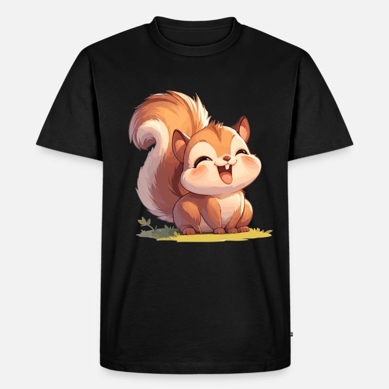 Eichhörnchen - Männer Premium Bio T-Shirt - Schwarz