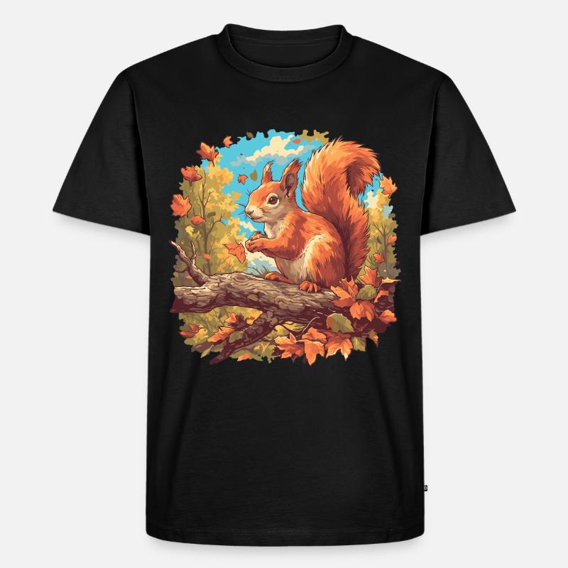 Eichhörnchen - Männer Premium Bio T-Shirt - Schwarz