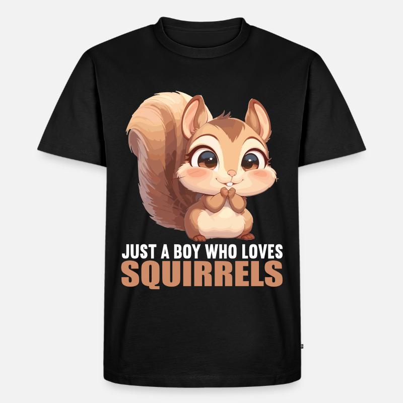 Eichhörnchen - Männer Premium Bio T-Shirt - Schwarz