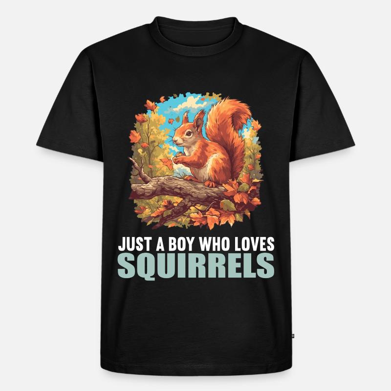 Eichhörnchen - Männer Premium Bio T-Shirt - Schwarz