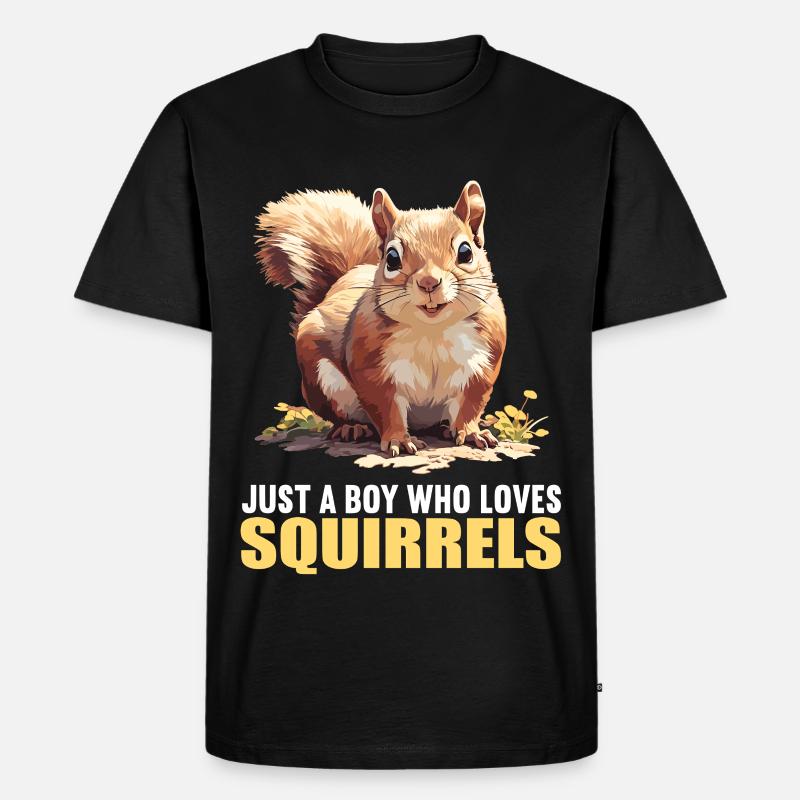 Eichhörnchen - Männer Premium Bio T-Shirt - Schwarz