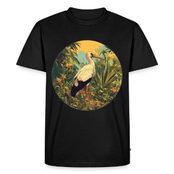Cigognes Cigognes - T-shirt Premium bio Homme - noir - Devant - Nico (187cm)
