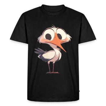 Cigognes Cigognes - T-shirt Premium bio Homme - noir - Devant - Nico (187cm)