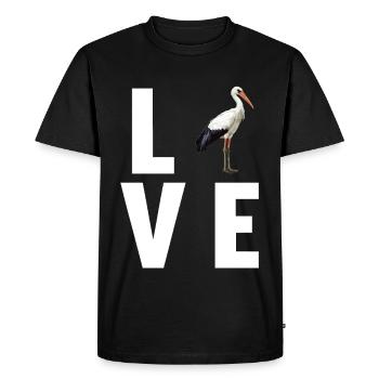 Cigognes Cigognes - T-shirt Premium bio Homme - noir - Devant - Nico (187cm)