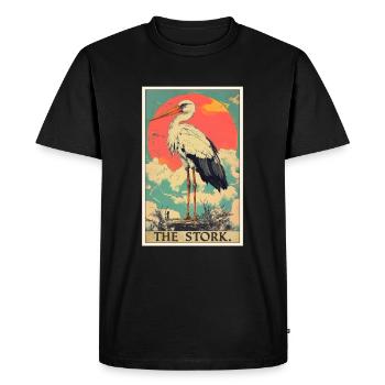 Cigognes Cigognes - T-shirt Premium bio Homme - noir - Devant - Nico (187cm)