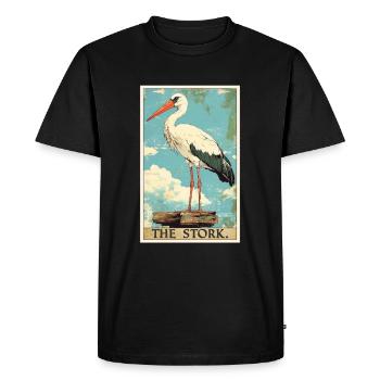 Cigognes Cigognes - T-shirt Premium bio Homme - noir - Devant - Nico (187cm)