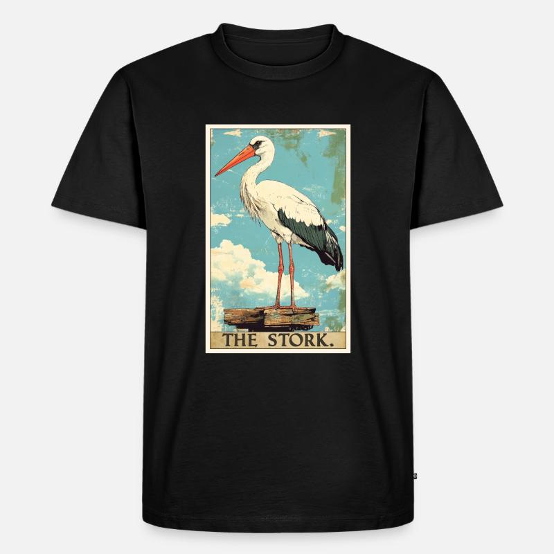Störche Storch - Männer Premium Bio T-Shirt - Schwarz