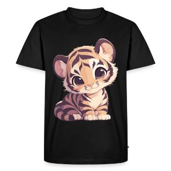 Sumatran tiger - Men's Premium Organic T-Shirt - black - Front - Nico (187cm)