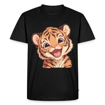 Sumatran tiger - Men's Premium Organic T-Shirt - black - Front - Nico (187cm)