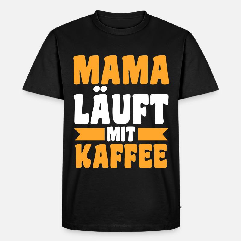 Kaffee Mutter Team Mama - Männer Premium Bio T-Shirt - Schwarz