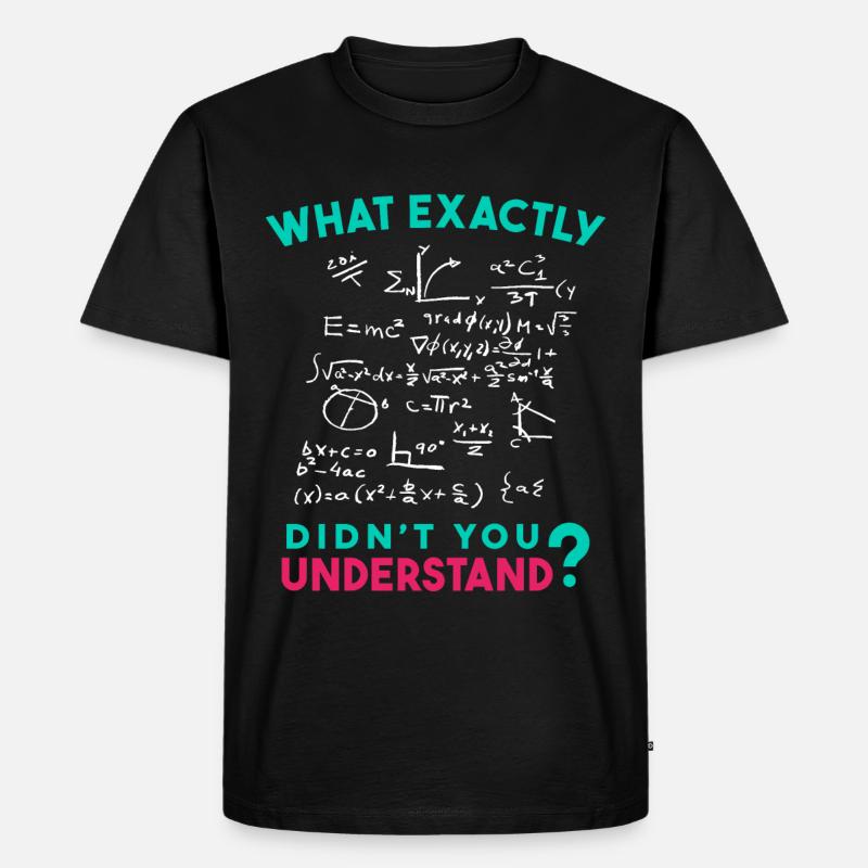 Physik Mathe Formel Scherz - Männer Premium Bio T-Shirt - Schwarz