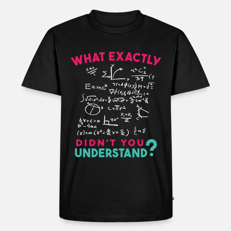 Physik Mathe Formel Scherz - Männer Premium Bio T-Shirt - Schwarz
