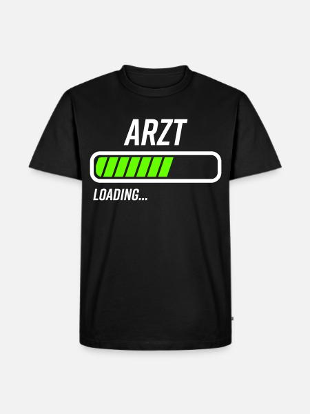 Arzt Loading Ladebalken - Männer Premium Bio T-Shirt - Schwarz
