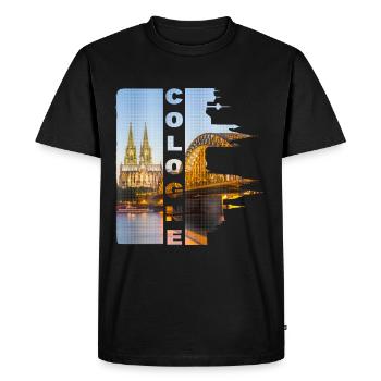 Cologne Cologne Germany City Skyline Cologne Cathedral - Men's Premium Organic T-Shirt - black - Front - Nico (187cm)