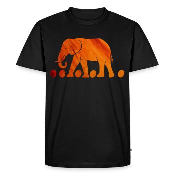 Éléphant d’Afrique Défense Zoo Marche sur Oeufs - T-shirt Premium bio Homme - noir - Devant - Nico (187cm)