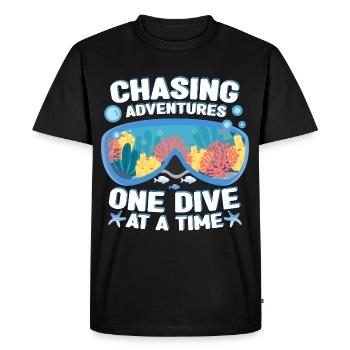 Dictons de plongeurs | Cadeau de plongée Goggles - T-shirt Premium bio Homme - noir - Devant - Nico (187cm)