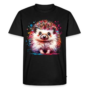 Hérisson - T-shirt Premium bio Homme - noir - Devant - Nico (187cm)