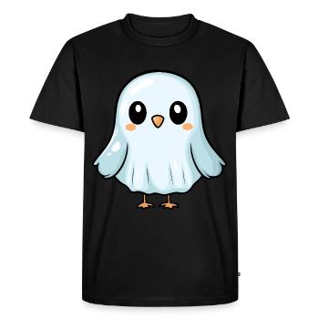 Dove Bird Halloween Comic Ghost - Men's Premium Organic T-Shirt - black - Front - Nico (187cm)