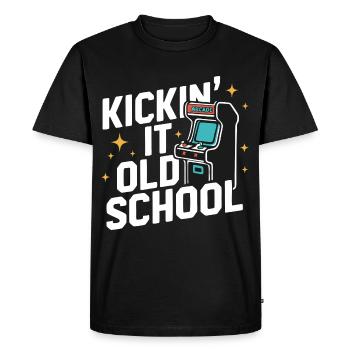 Arcade Arcade Slot Machine Gamer Gaming - Men's Premium Organic T-Shirt - black - Front - Nico (187cm)