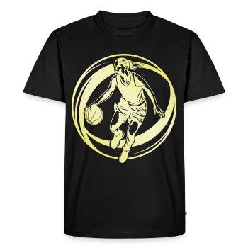Basketteur Basketteur Basketteur Femme - T-shirt Premium bio Homme - noir - Devant - Nico (187cm)