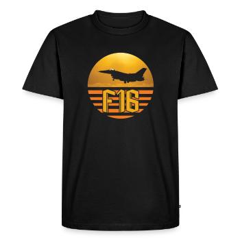 F 16 Fighting Falcon Top Gun Maverick - T-shirt Premium bio Homme - noir - Devant - Nico (187cm)