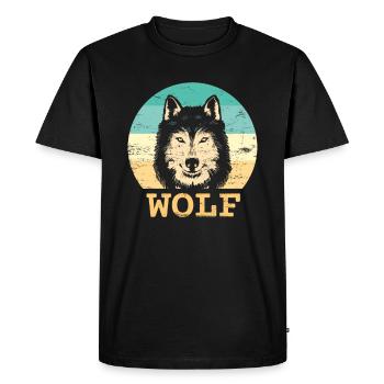 Wolf - T-shirt Premium bio Homme - noir - Devant - Nico (187cm)