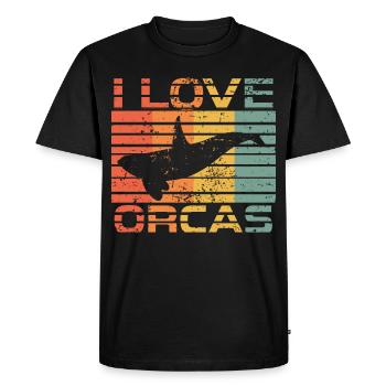 Orca - T-shirt Premium bio Homme - noir - Devant - Nico (187cm)
