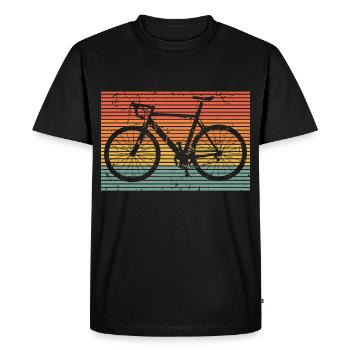 Vélo de course - T-shirt Premium bio Homme - noir - Devant - Nico (187cm)