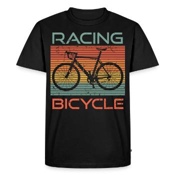 Courses Bicycle Vélo vélo Sport Rétro Vintage - T-shirt Premium bio Homme - noir - Devant - Nico (187cm)