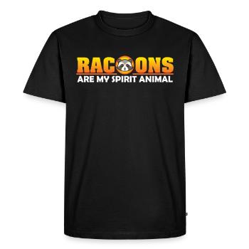 Raton laveur animal raton laveur - T-shirt Premium bio Homme - noir - Devant - Nico (187cm)