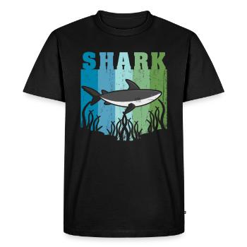 Requins - T-shirt Premium bio Homme - noir - Devant - Nico (187cm)