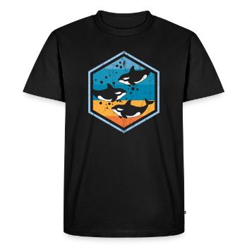 Orca orque orque cadeau - T-shirt Premium bio Homme - noir - Devant - Nico (187cm)