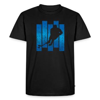 Eishockey - Männer Premium Bio T-Shirt - Schwarz - Vorne - Nico (187cm)