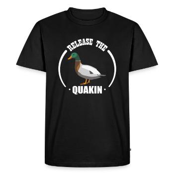 Canard drôle - T-shirt Premium bio Homme - noir - Devant - Nico (187cm)