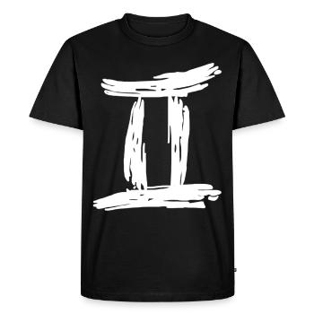 Zodiac Gemini - T-shirt Premium bio Homme - noir - Devant - Nico (187cm)