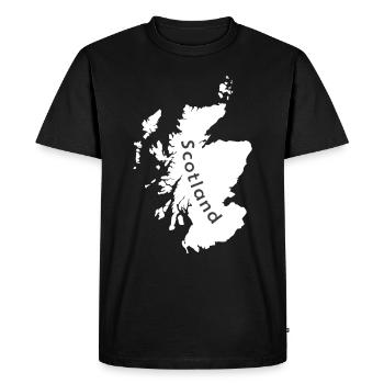 Scotland map - Men's Premium Organic T-Shirt - black - Front - Nico (187cm)