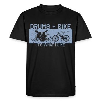 Batterie de vélo batterie de vélo - T-shirt Premium bio Homme - noir - Devant - Nico (187cm)