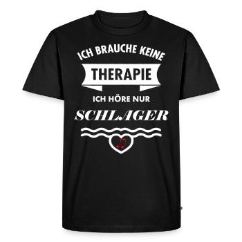 Schlager music musique idée de cadeau coeur schlager - T-shirt Premium bio Homme - noir - Devant - Nico (187cm)