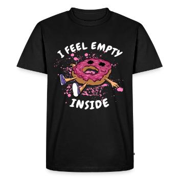 Donut. Je me sens vide à l'intérieur. Donuts - T-shirt Premium bio Homme - noir - Devant - Nico (187cm)