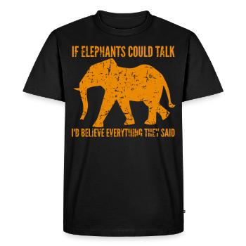 elephant - Men's Premium Organic T-Shirt - black - Front - Nico (187cm)
