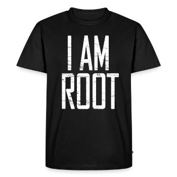 I AM ROOT - Men's Premium Organic T-Shirt - black - Front - Nico (187cm)