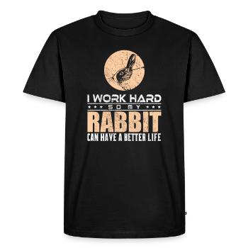 Lapin Lapin - T-shirt Premium bio Homme - noir - Devant - Nico (187cm)