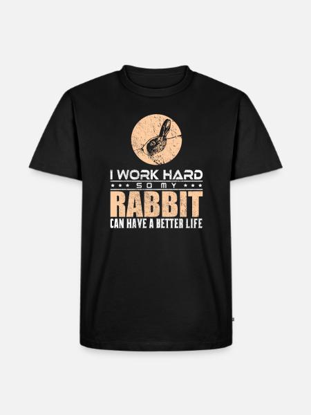 rabbit - Men's Premium Organic T-Shirt - black