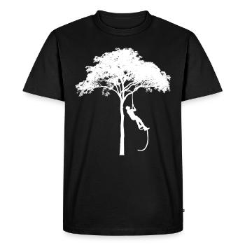 Tree climbing profession hobby rope - Men's Premium Organic T-Shirt - black - Front - Nico (187cm)