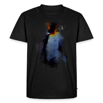 Chemise de cadeau pingouin Kingfisher - T-shirt Premium bio Homme - noir - Devant - Nico (187cm)