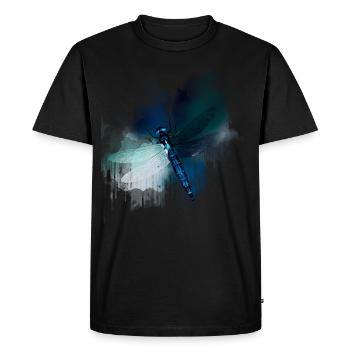 chemise cadeau libellule - T-shirt Premium bio Homme - noir - Devant - Nico (187cm)